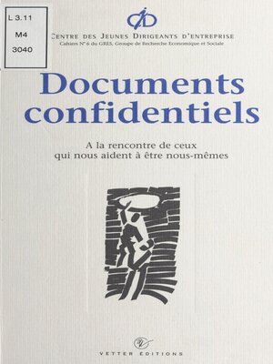 cover image of Documents confidentiels